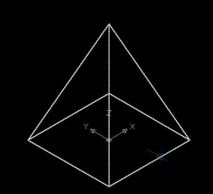 CAD怎么繪制四棱錐體