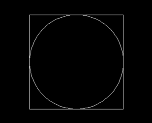 CAD如何在正方形里繪制內(nèi)切圓？